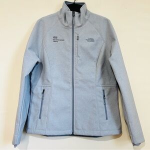 The North Face Women's Large outdoor Apex Barrier Soft Shell Gray Fleece Jacket
